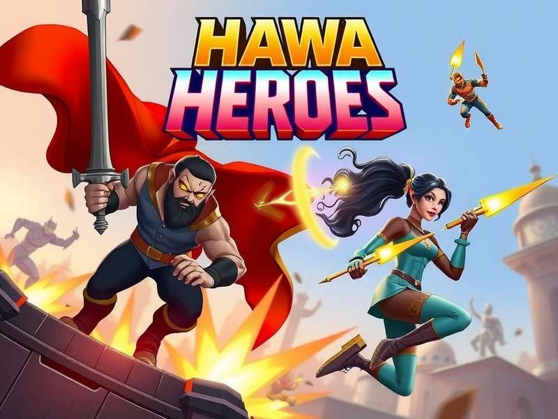 Hawa Heroes gameplay screenshot showing team battle